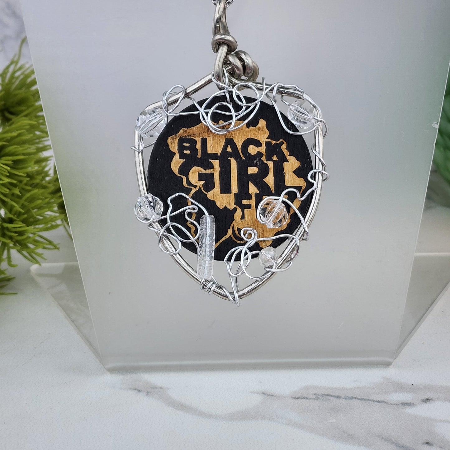 Black Girl Fly Necklace