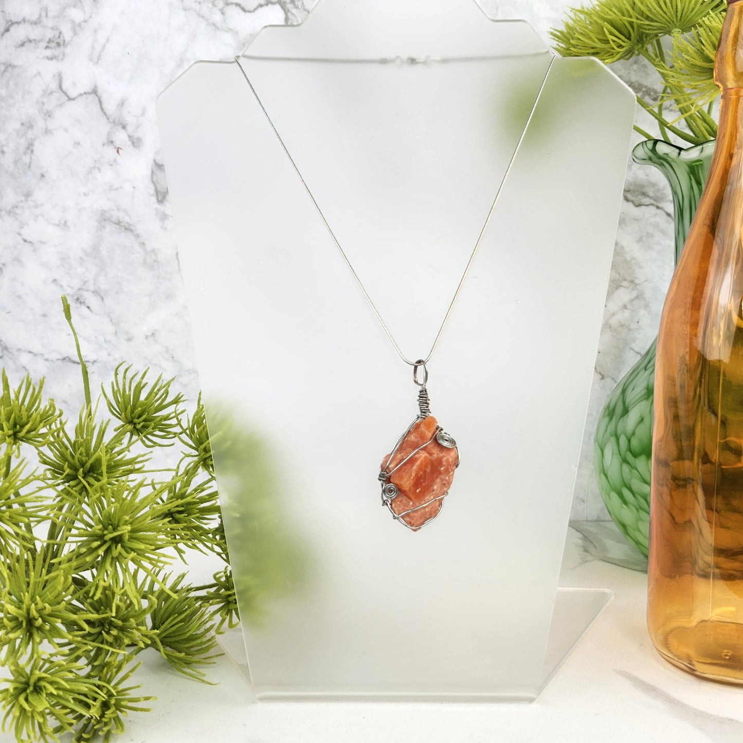 Cosmic Carnelian Necklace
