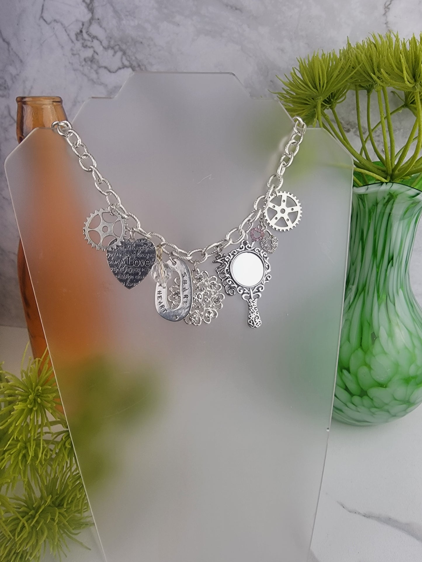 Silver Wonderland Charm Necklace Set