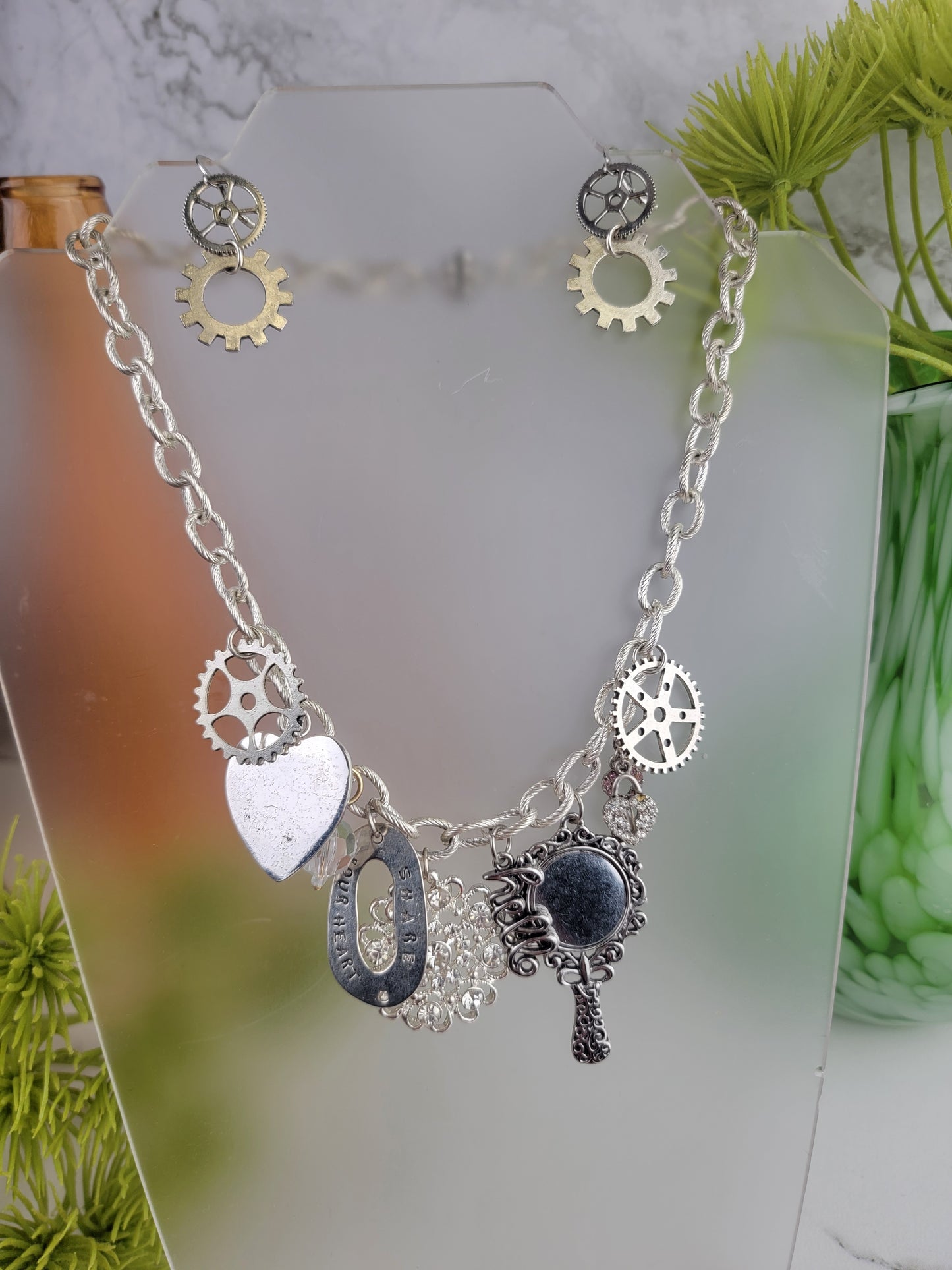 Silver Wonderland Charm Necklace Set