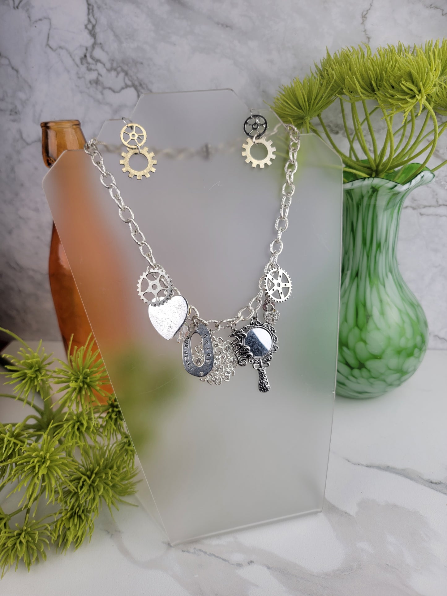 Silver Wonderland Charm Necklace Set