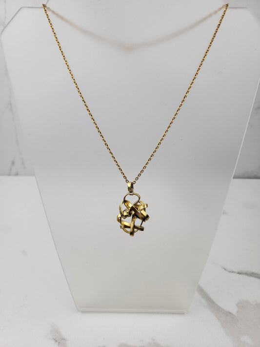 Golden Abstract Necklace