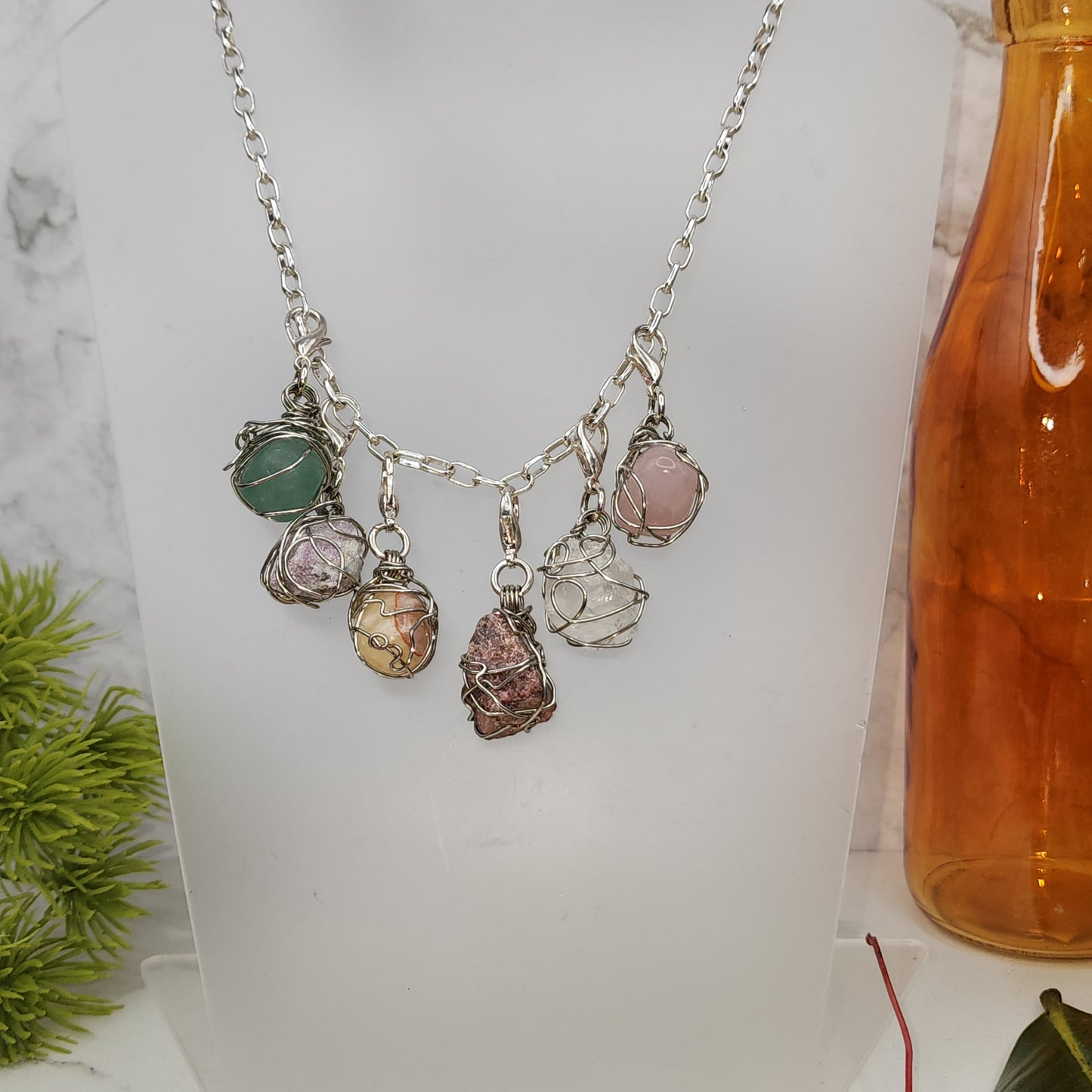 Crystal Menagerie Charm Necklace