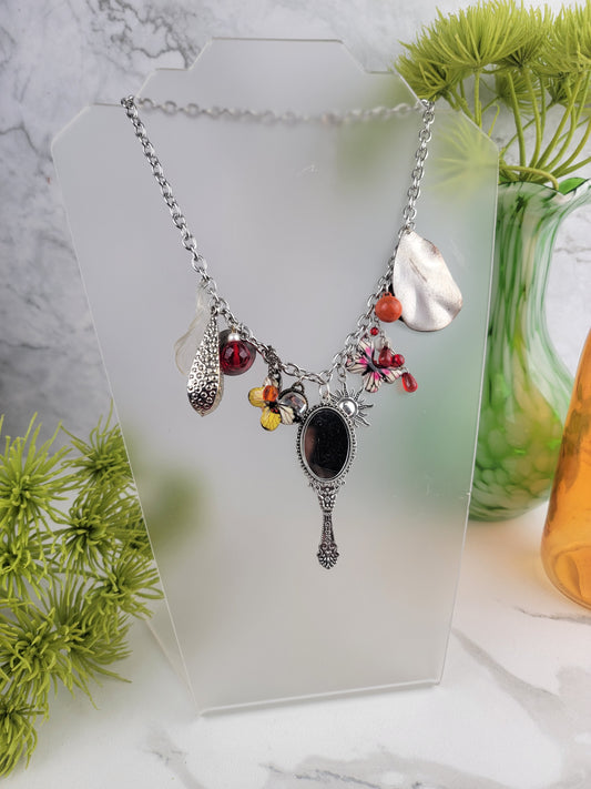 Mystical Mirror Charm Necklace