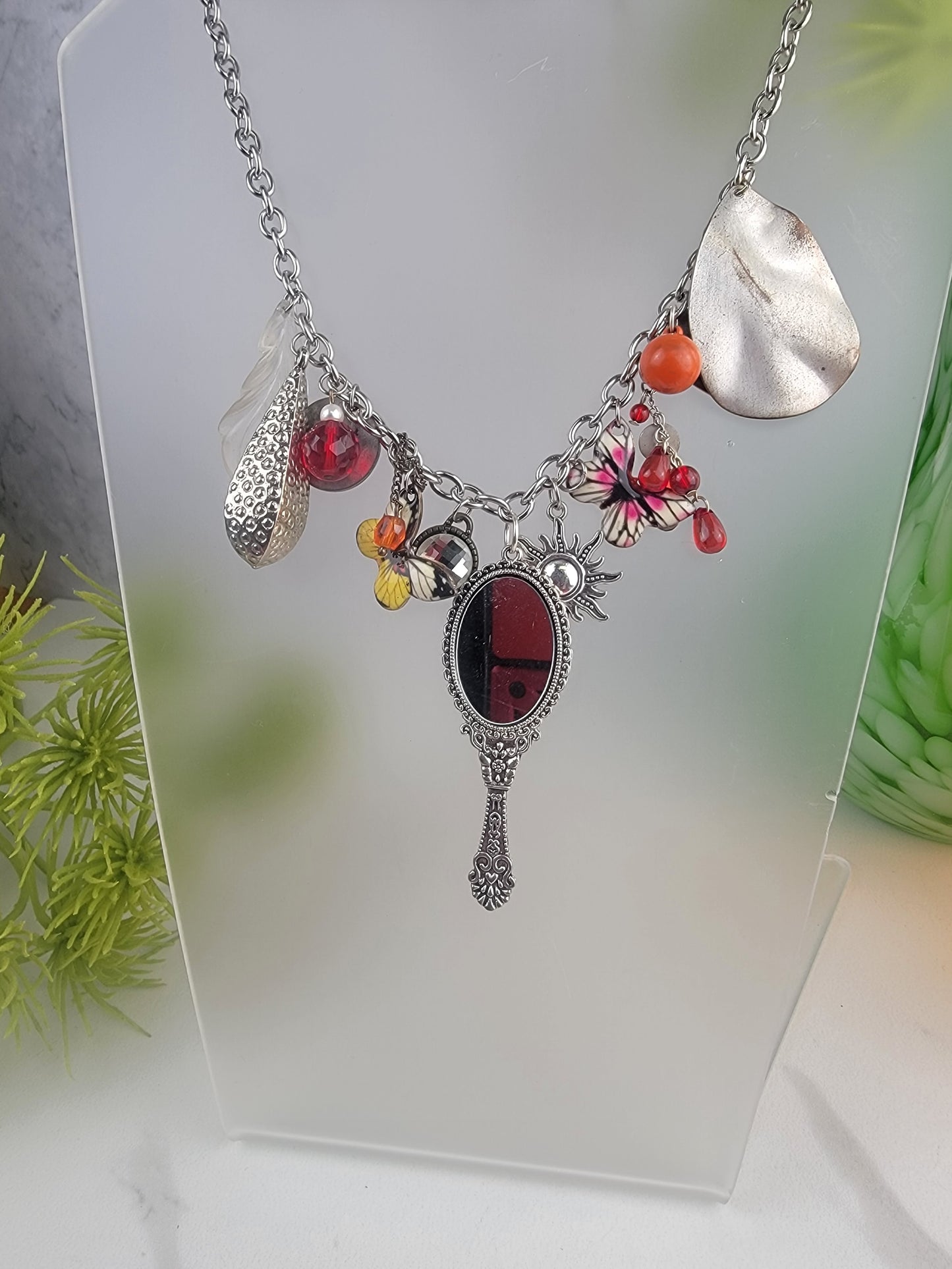 Mystical Mirror Charm Necklace