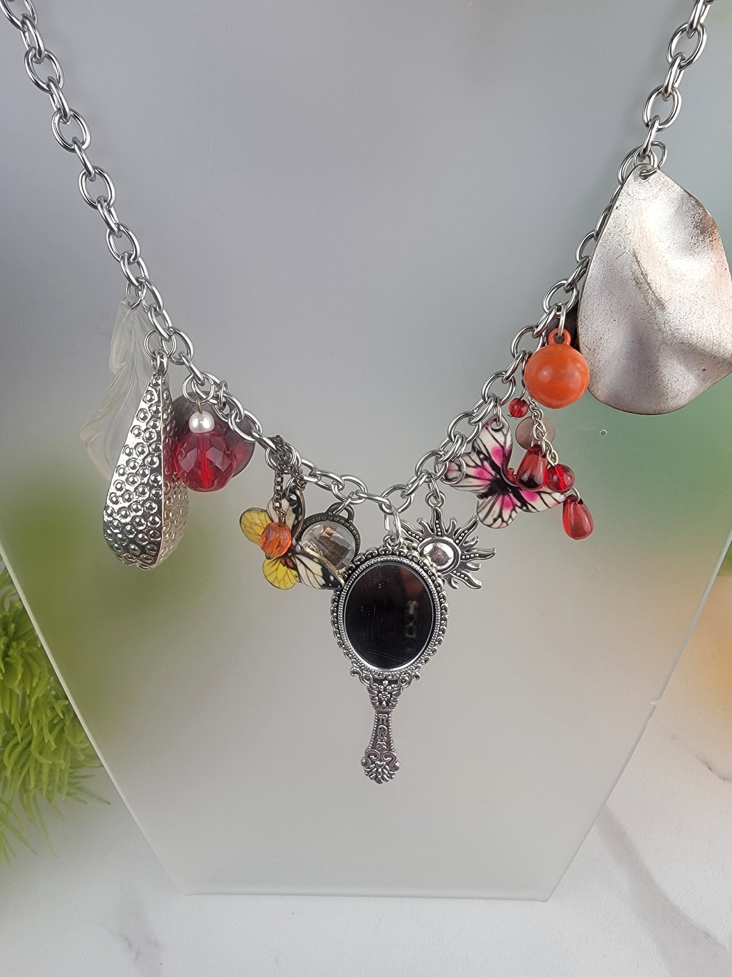 Mystical Mirror Charm Necklace