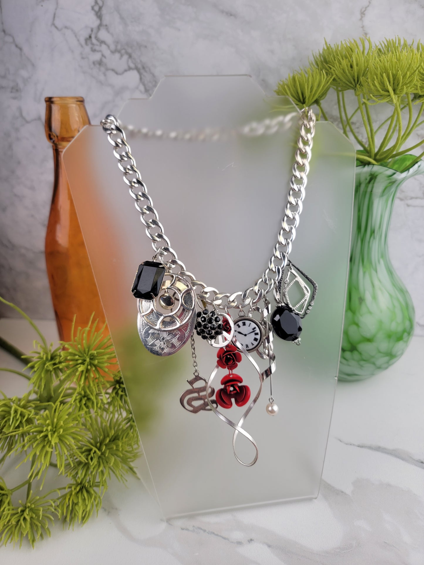 Black Beauty Charm Necklace