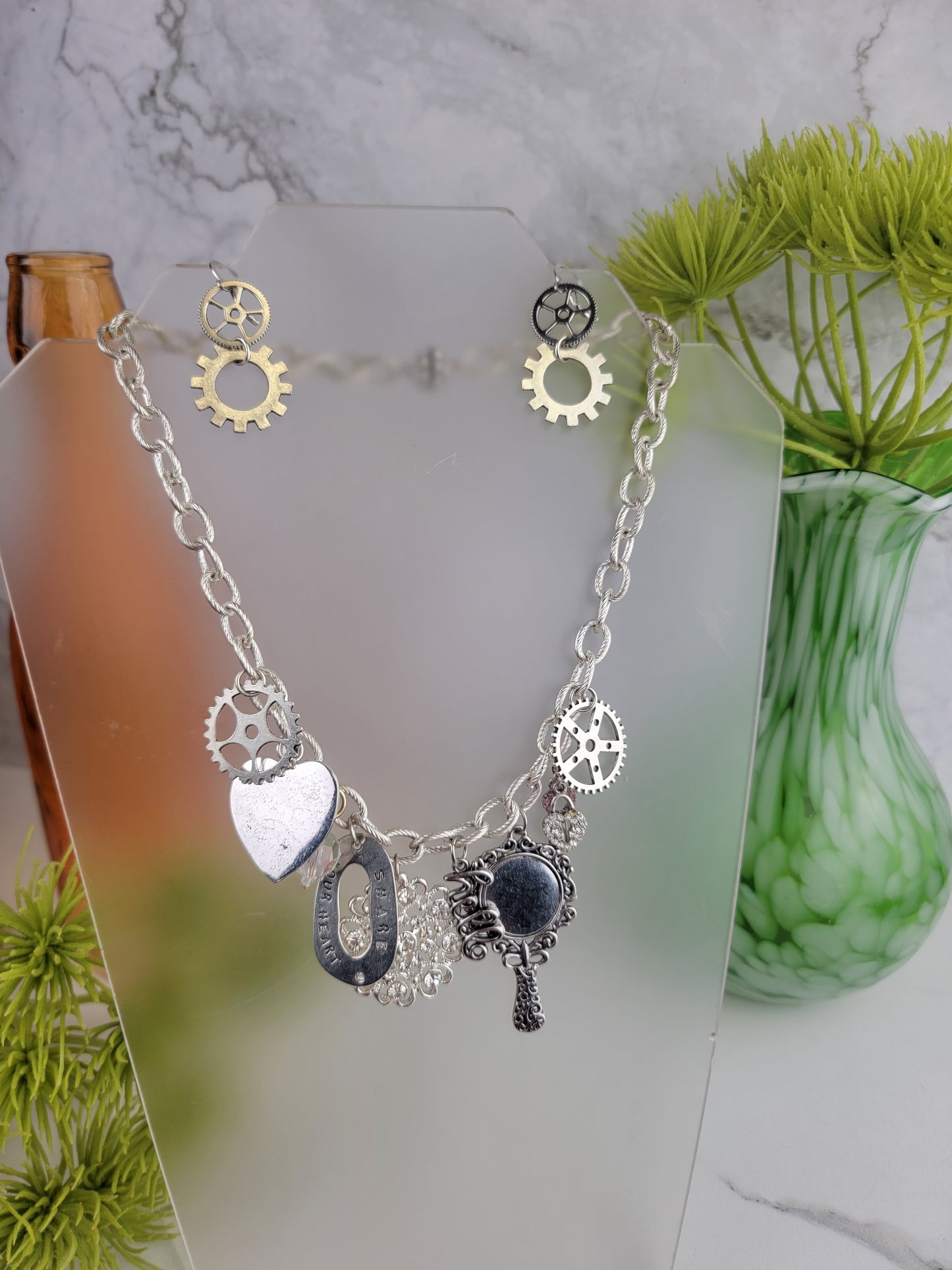 Silver Wonderland Charm Necklace Set